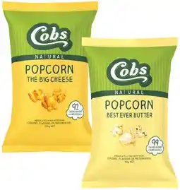 IGA Cobs Natural Popcorn 80‑120g Selected Varieties offer