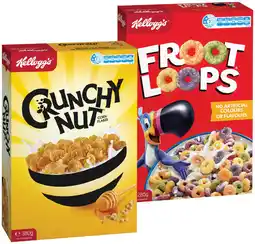 IGA Kellogg’s Froot Loops 285g, Crunchy Nut Corn Flakes 380g or Coco Pops 320g offer