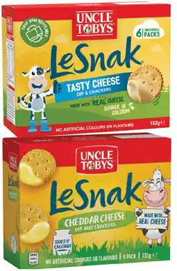 IGA Uncle Tobys Le Snak Selected Varieties offer