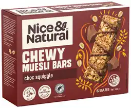 IGA Nice & Natural Chewy Muesli Bars Selected Varieties offer