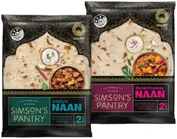 IGA Simson’s Pantry Traditional or Garlic Naan 250g offer