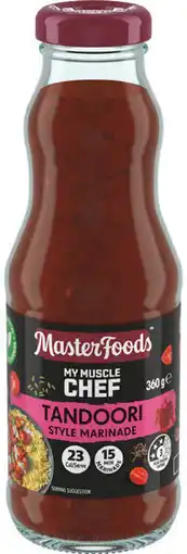 IGA MasterFoods My Muscle Chef Marinade Selected Varieties offer