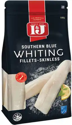 IGA I&J Southern Blue Whiting Fillets Skinless offer