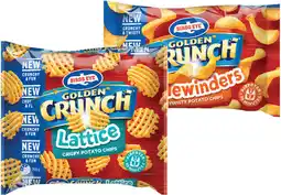 IGA Birds Eye Golden Crunch Lattice or Sidewinders Potato Chips 750g offer