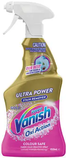 IGA Vanish Preen Gold Oxi Action Fabric Stain Remover Spray Selected Varieties offer