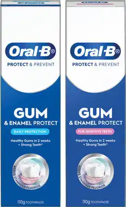 IGA Oral-B Gum & Enamel Protect Toothpaste Selected Varieties offer