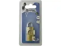 Officeworks Master Lock Fortress 20mm Brass Padlock 2 Pack offer