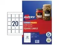 Officeworks Avery Square Labels 45 x 45mm White 200 Pack offer