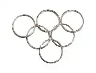 Officeworks J.Burrows Split Key Rings 25mm Silver 10 Pack offer