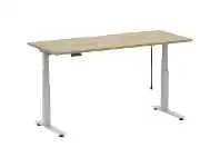 Officeworks Stilford S2 Electric Sit Stand Desk 1800mm White/Oak offer