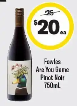 Liquorland Fowles Are You Game Pinot Noir offer