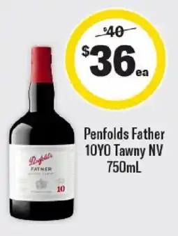 Liquorland Penfolds Father 10YO Tawny NV offer
