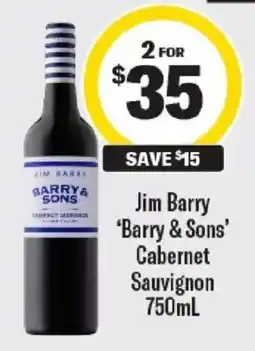 Liquorland Jim Barry 'Barry & Sons' Cabernet Sauvignon offer