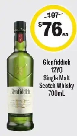 Liquorland Glenfiddich 12YO Single Malt Scotch Whisky offer