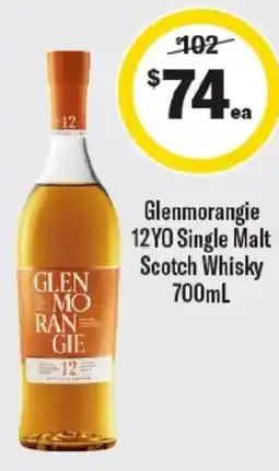 Liquorland Glenmorangie 12YO Single Malt Scotch Whisky offer