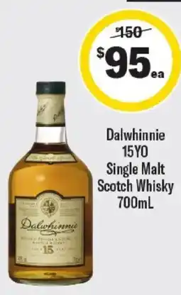 Liquorland Dalwhinnie 15YO Single Malt Scotch Whisky offer