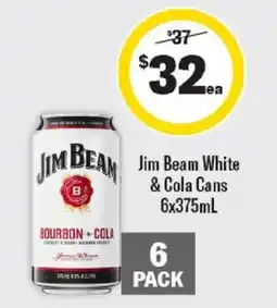 Liquorland Jim Beam White & Cola Cans offer