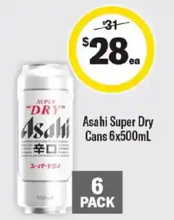 Liquorland Asahi Super Dry Cans offer