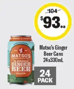 Liquorland Matso's Alcoholic Ginger Beer offer