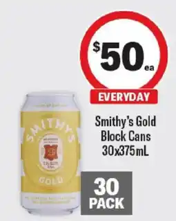 Liquorland Smithy's Gold Block Cans offer