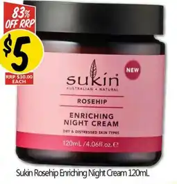 Not Quite Right Sukin Rosehip Enriching Night Cream offer