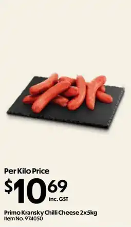 C-Store Distribution Primo Kransky Chilli Cheese offer