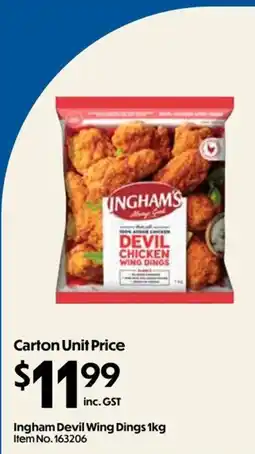 C-Store Distribution Ingham's Devil Chicken Wing Dings offer