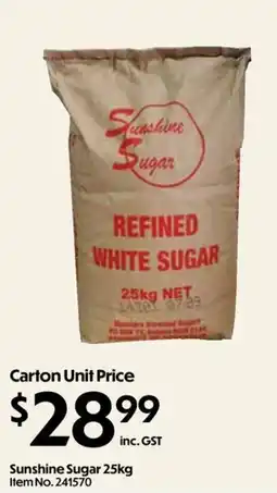 C-Store Distribution Sunshine Sugar Refined White Sugar offer