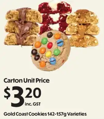 Gold Coast Cookies Varieties