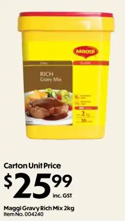 Campbells Wholesale Maggi Gravy Rich Mix offer