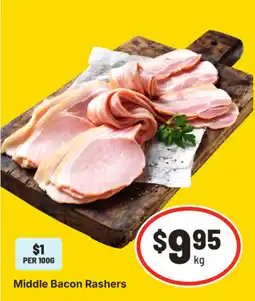 IGA Middle Bacon Rashers offer