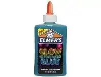 Officeworks Elmers Elmer&#039;s Glow in the Dark Liquid Glue Blue 147mL offer
