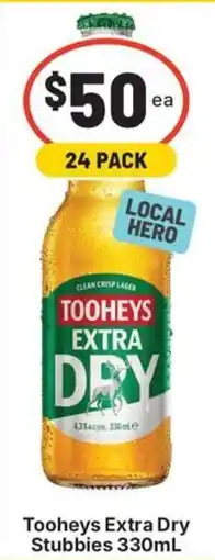 IGA Liquor Tooheys Extra Dry Stubbies offer