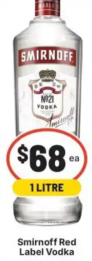 IGA Liquor Smirnoff Red Label Vodka offer