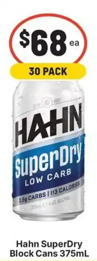 IGA Liquor Hahn SuperDry Block Cans offer