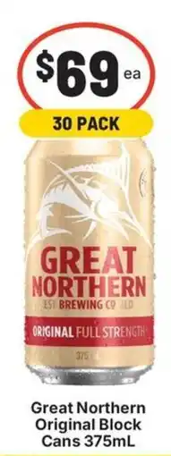 IGA Liquor Great Northern Original Block Cans offer