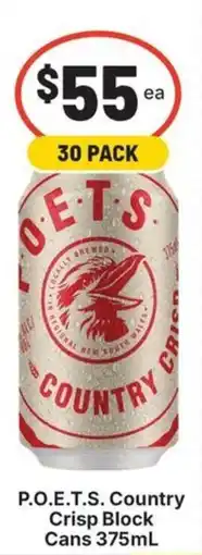 IGA Liquor P.O.E.T.S. Country Crisp Block Cans offer
