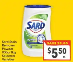 Supa Valu Sard Stain Remover Powder offer