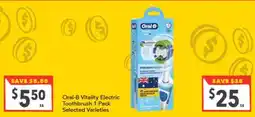 Supa Valu Oral-B Vitality Electric Toothbrush 1 Pack Selected Varieties offer