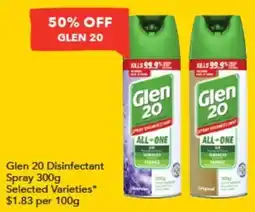 Supa Valu Glen 20 Disinfectant Spray offer