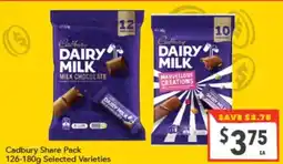 Supa Valu Cadbury Share Pack Selected Varieties offer