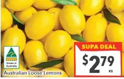 Supa Valu Australian Loose Lemons offer