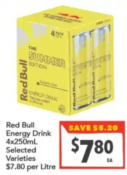 Supa Valu Red Bull Energy Drink Selected Varieties offer