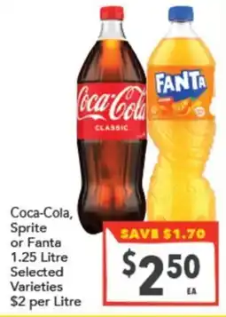 Supa Valu Coca-Cola, Sprite or Fanta Selected Varieties offer