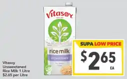 Supa Valu Vitasoy Unsweetened Rice Milk offer