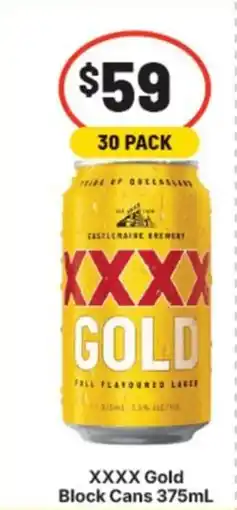Supa Valu XXXX Gold Block Cans offer