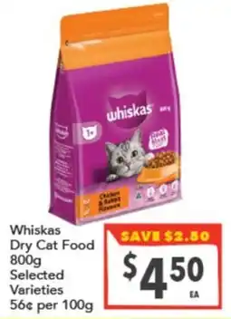 Supa Valu Whiskas Dry Cat Food offer