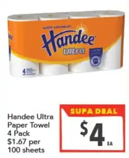 Supa Valu Handee Ultra Paper Towel offer