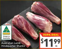 Supa Valu Australian Lamb Hindquarter Shanks offer