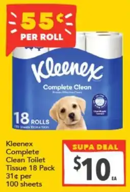 Supa Valu Kleenex Complete Clean Toilet Tissue offer